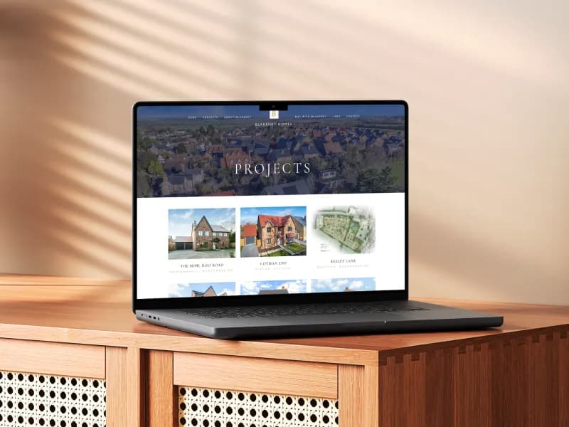 Home Developer Website Mockup
