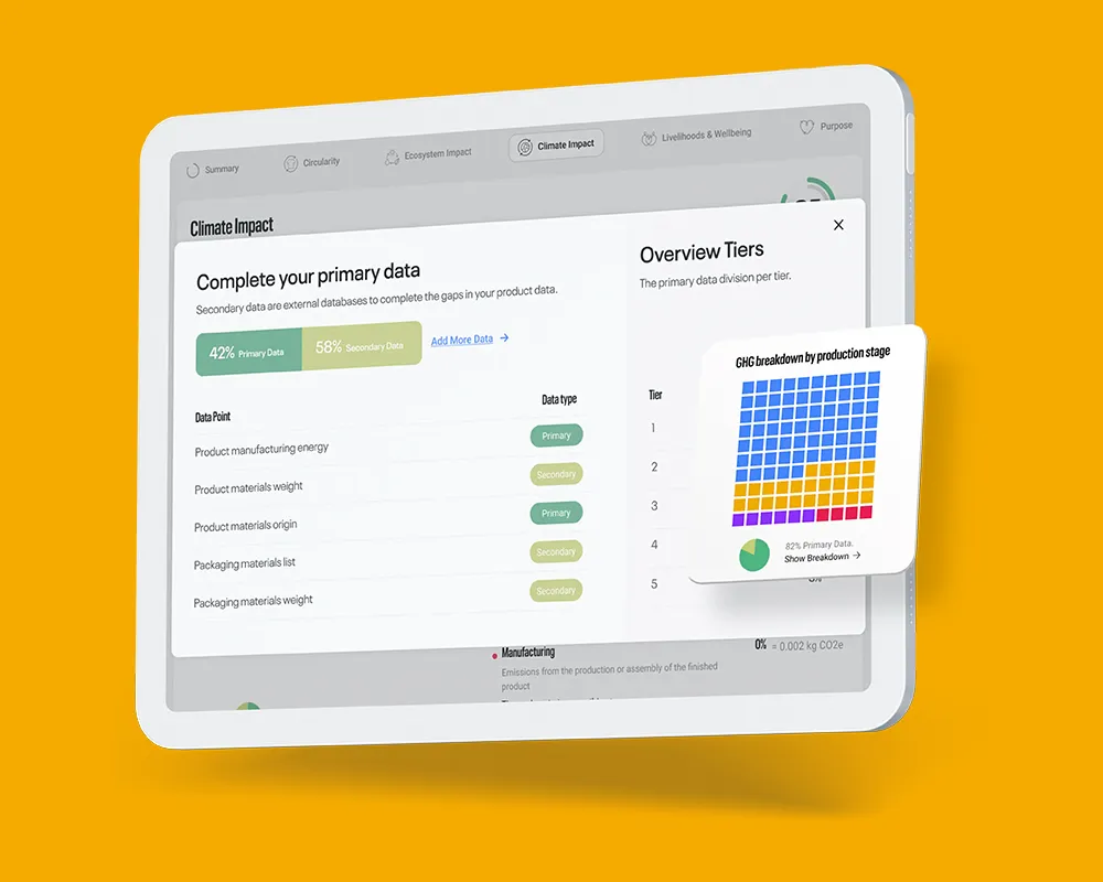 Climatetech website on device