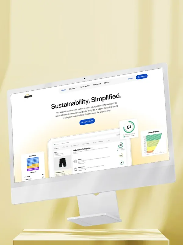 Dayrize Website on Imac