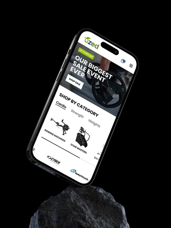 Uzed Wordpress website on mobile