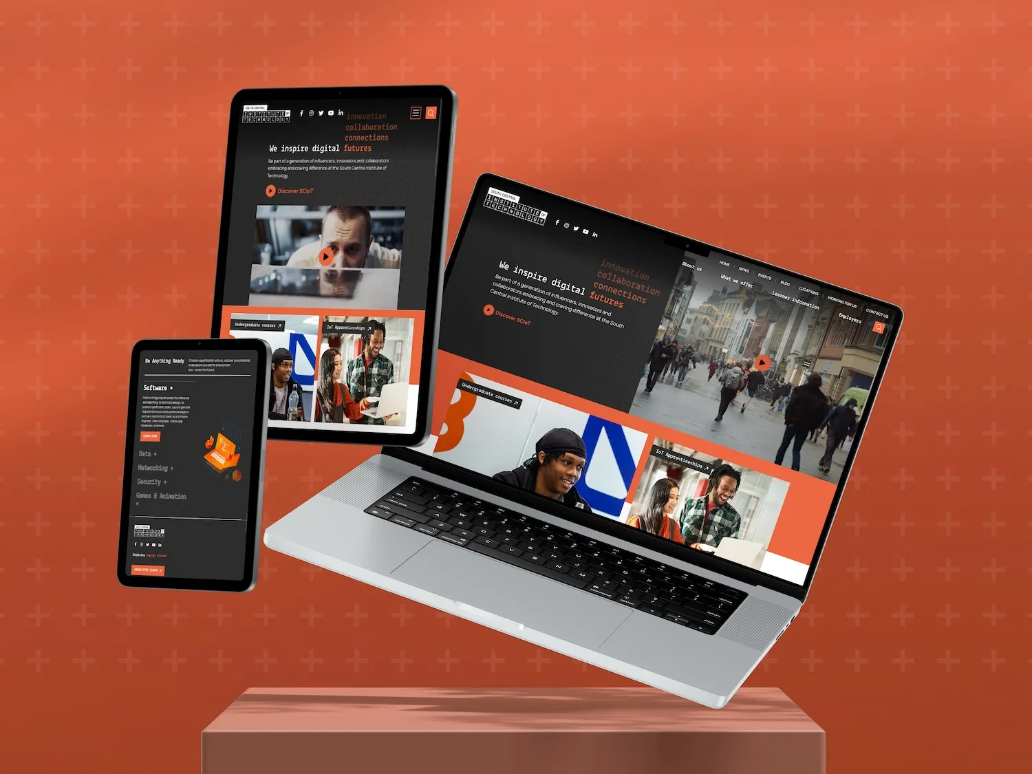 College Website on Mobile device