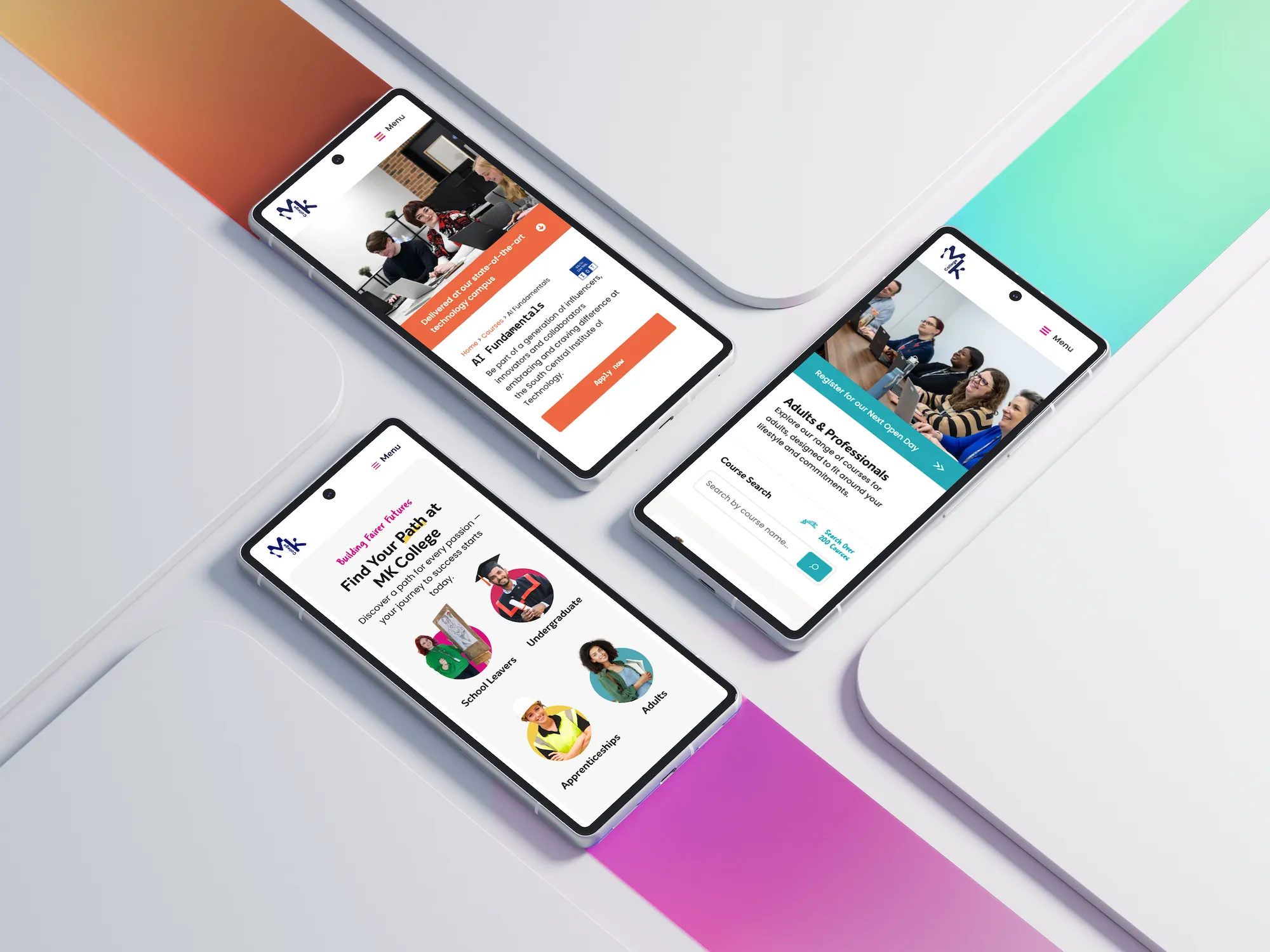 MKC college website on Mobile
