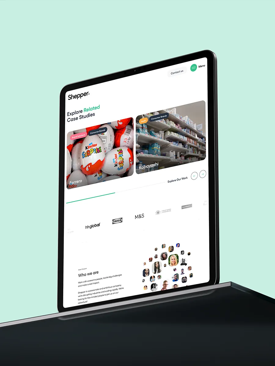 Shepper Website on Mobile Device